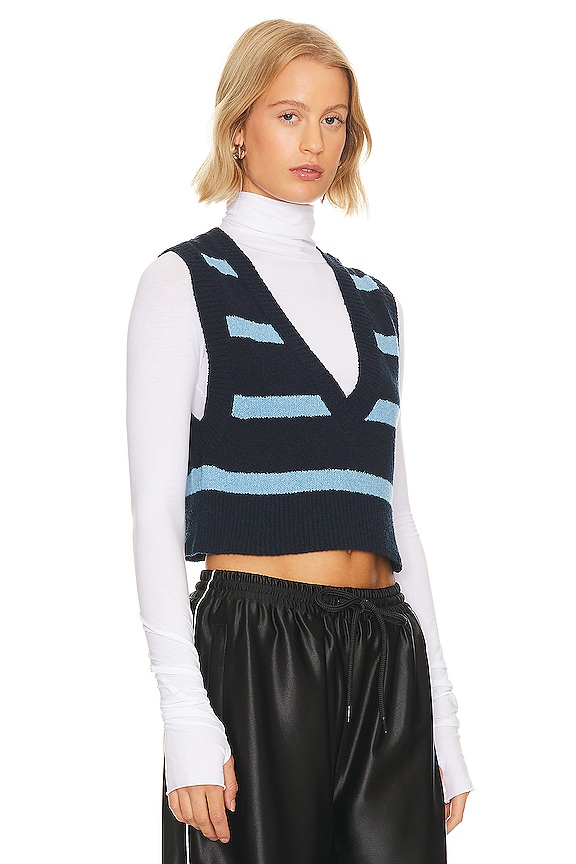 view 2 of 4 Santa Monica Vest in Navy Dusk Combo