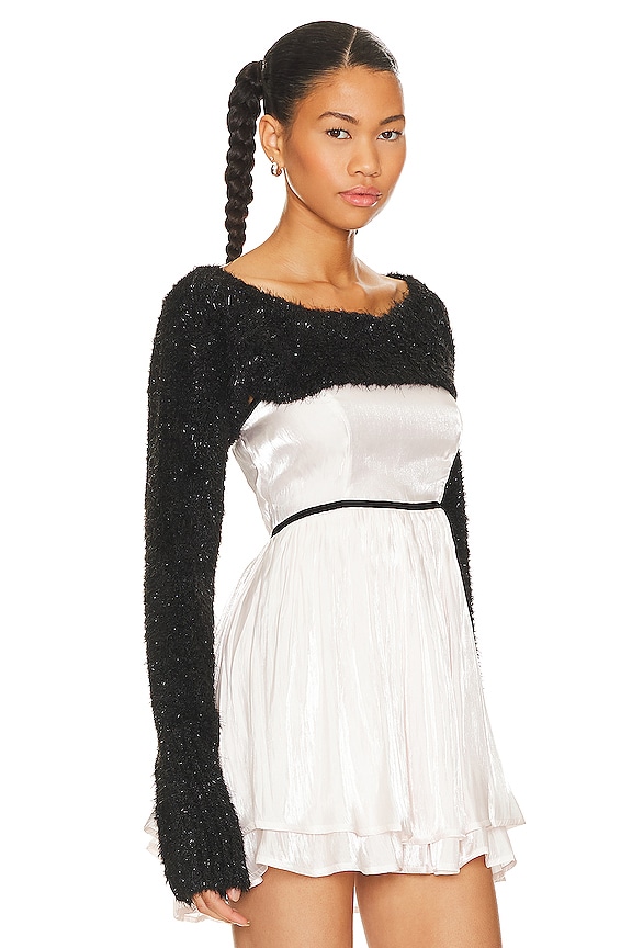 view 2 of 5 BOLÉRO FREE PEOPLE SHIMMER in Black Combo