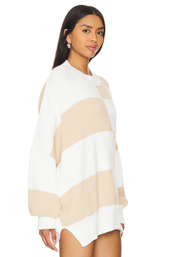 view 2 of 4 Checker Easy Street Tunic in White Sand Combo