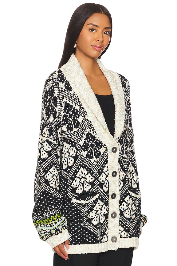 view 2 of 5 Sasha Cardigan in Onyx Blossom Combo