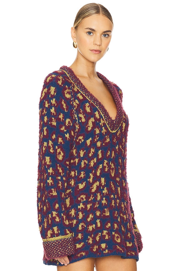 view 2 of 4 FREE PEOPLE LITTLE ANIMAL プルオーバー in Blue Fig Combo