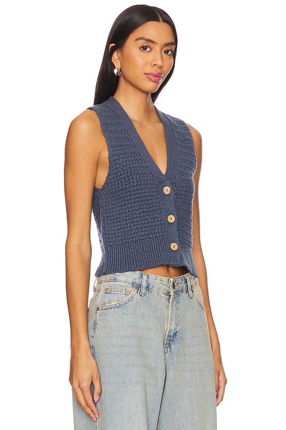 view 2 of 4 x We The Free Ava Vest in Vintage Indigo