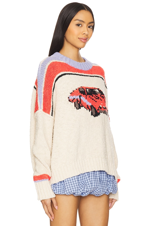 view 2 of 4 Fast Lane Pullover Sweater in Race Car Combo