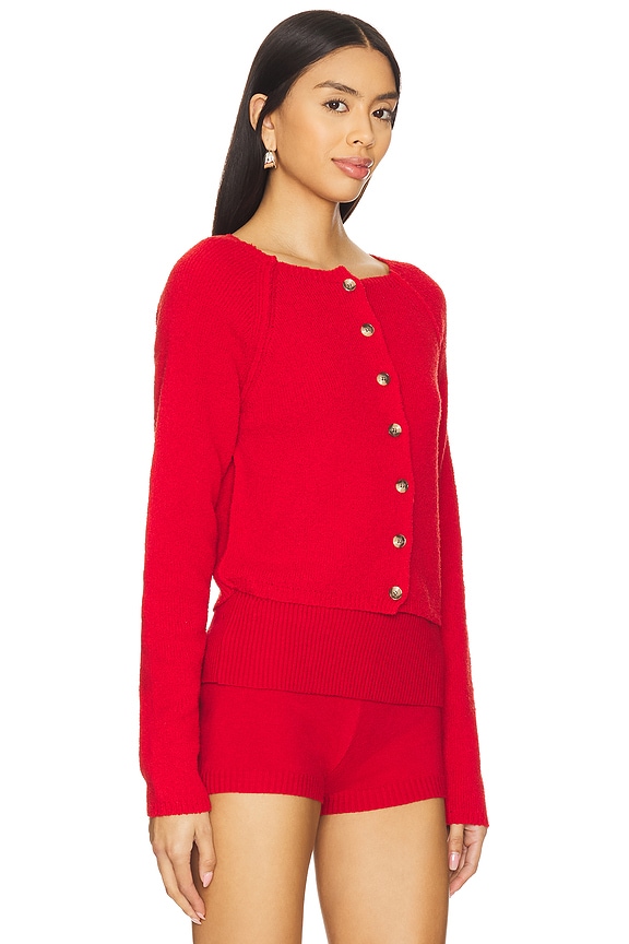 view 2 of 4 Sydney Shrunken Cardi in Atlas Red