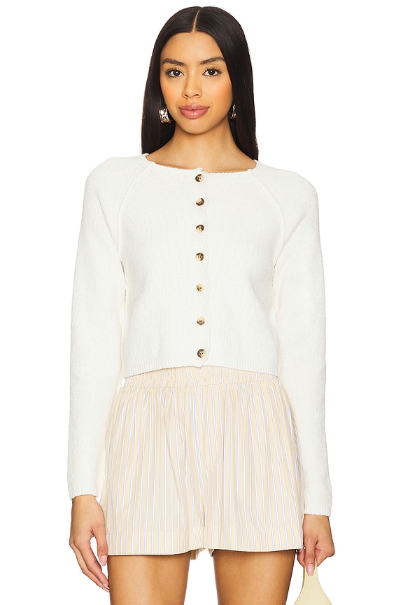 view 1 of 5 FREE PEOPLE SYDNEY SHRUNKEN カーディガン in Optic White