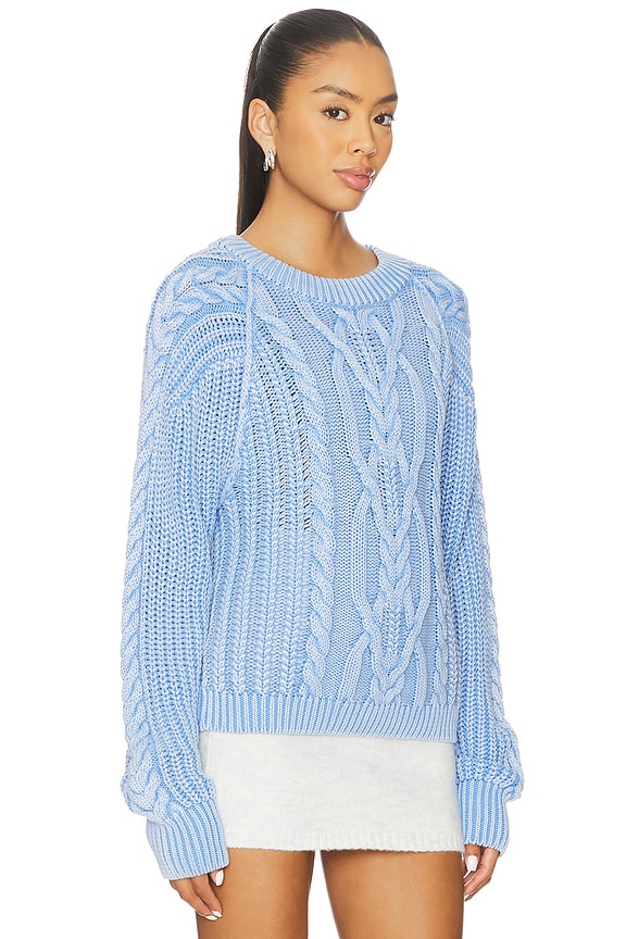 view 2 of 4 Frankie Cable Sweater in Della Robbia Blue
