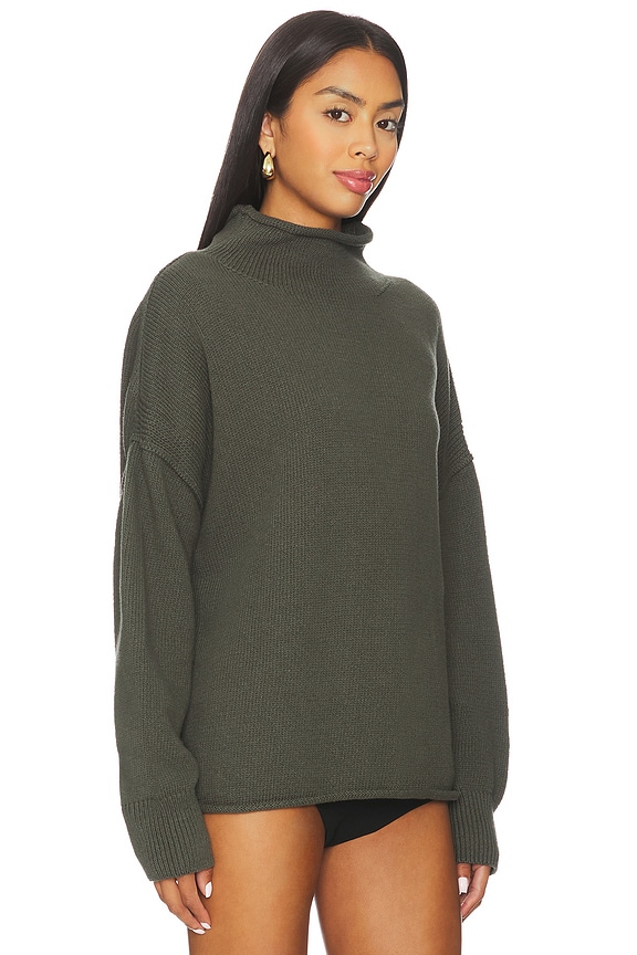view 2 of 4 x We The Free Torres Rolls Neck Sweater In Army in Army