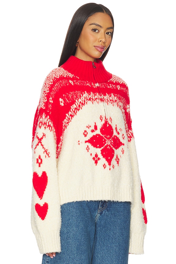 view 2 of 4 Mythical Sweater in Vanilla Scarlet Combo