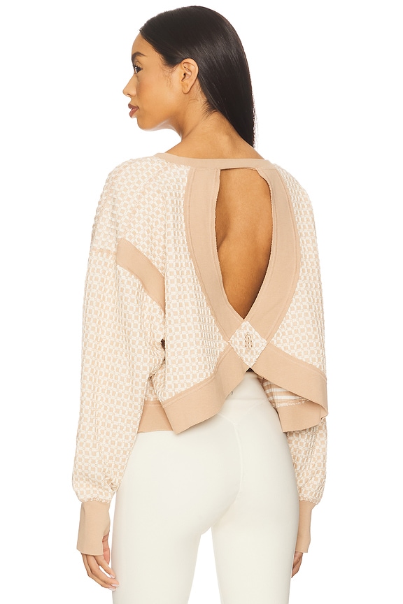 view 1 of 6 x FP Movement My Time Layer Textured Reversible Sweatshirt In Sandy in Sandy