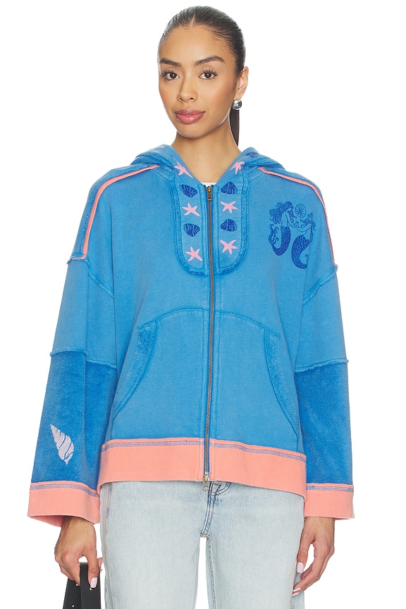 view 2 of 6 x We The Free Seashell Cardi in Blue Combo