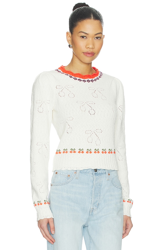 view 2 of 5 JERSEY PULÓVER FREE PEOPLE TILLY in Coconut Milk Combo