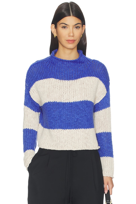 view 1 of 4 Opal Rugby Stripe Sweater in Cobalt Combo