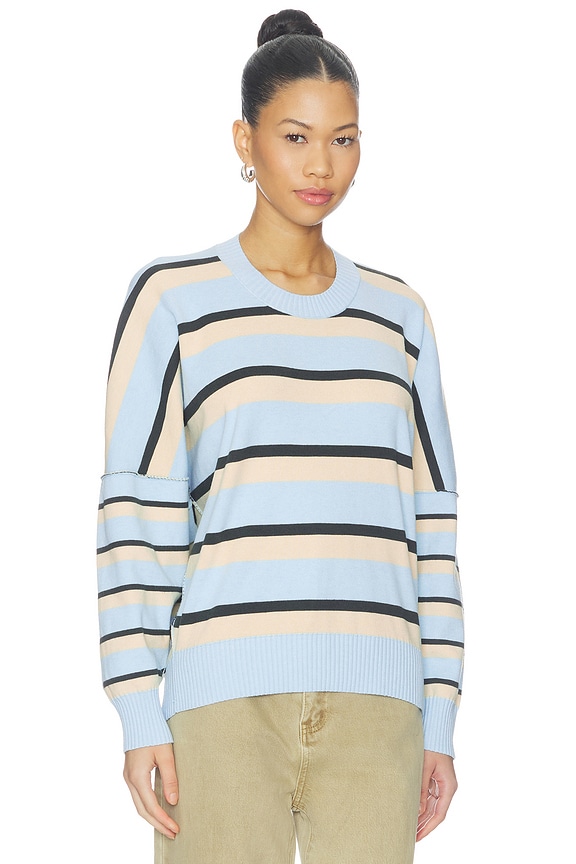 view 2 of 4 JERSEY STRIPE MUSE in Ice Blue Combo