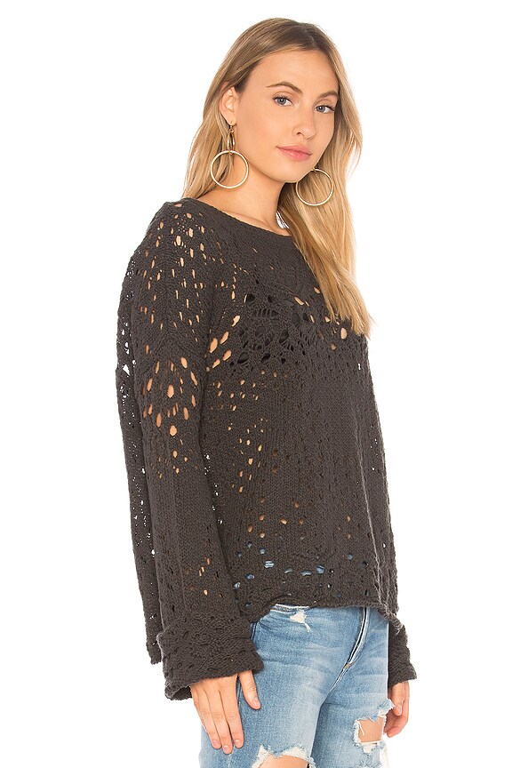 view 2 of 4 Traveling Lace Sweater in Carbon