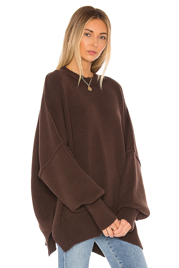 view 2 of 4 EASY STREET 오버사이즈 스웨터 in Chocolate