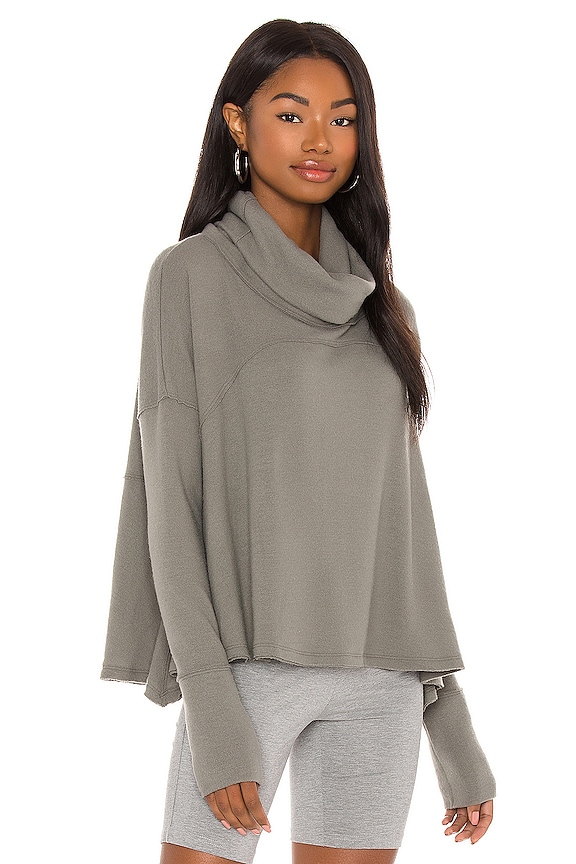 view 2 of 4 Cozy Time Funnel Pullover in Pine