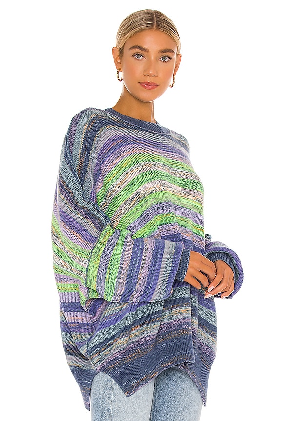 view 2 of 4 Easy Street Space Dye Sweater in Starling Combo