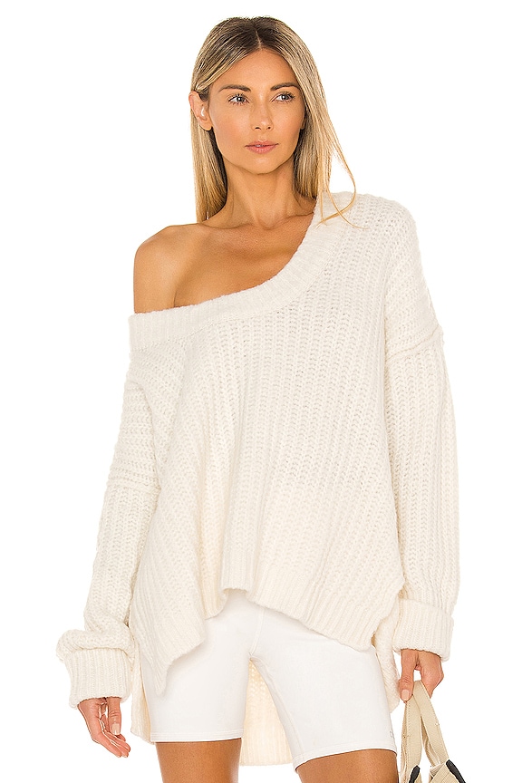 Free People Blue Bell V Neck Sweater in Ivory | REVOLVE