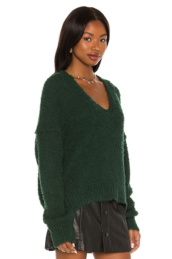 view 2 of 4 Theo V Neck Sweater in Deepest Spruce