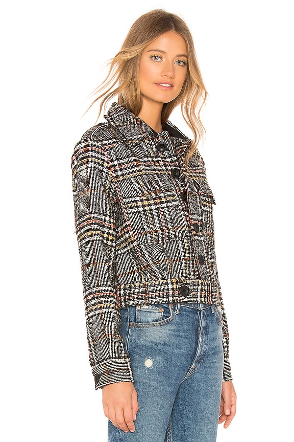 view 2 of 4 Slouchy Eisenhower Jacket in Black Combo