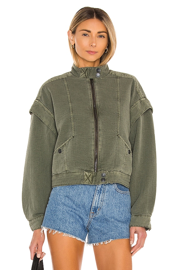 view 2 of 5 CAZADORA FLORENCE in Olive Smoke