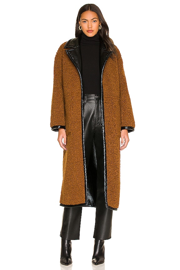 view 2 of 5 X REVOLVE London Reversible Faux Leather Coat in Burnt Combo