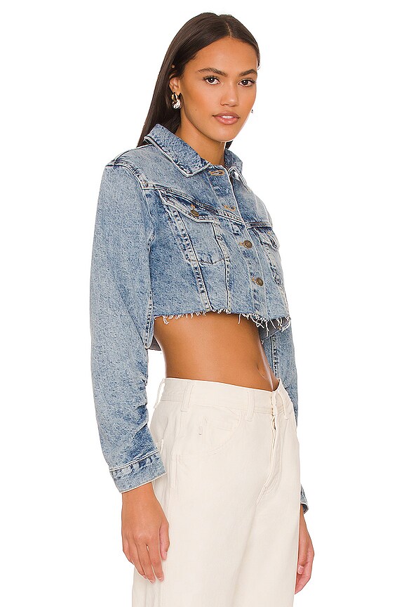 view 2 of 4 CAZADORA VAQUETA ESTILO CAMIONERO FREE PEOPLE OLLIE FEMME in Aged Stone