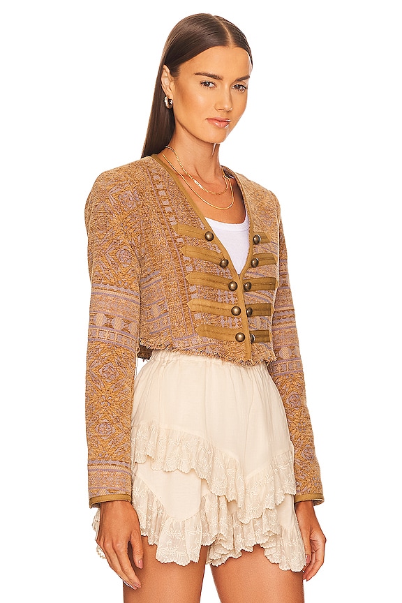 view 2 of 4 Juliette Cropped Jacket in Gold Combo