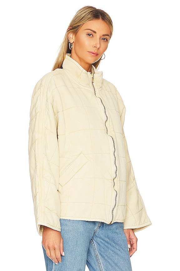 view 2 of 4 Dolman Quilted Knit Jacket in Vanilla Creme