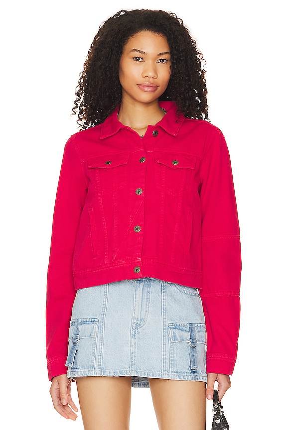 view 2 of 5 Rumors Denim Jacket in Strawberry