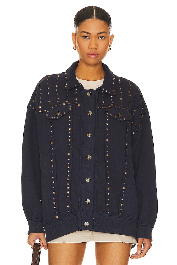 view 2 of 5 x We The Free Keepin' On Trucker Jacket in Navy