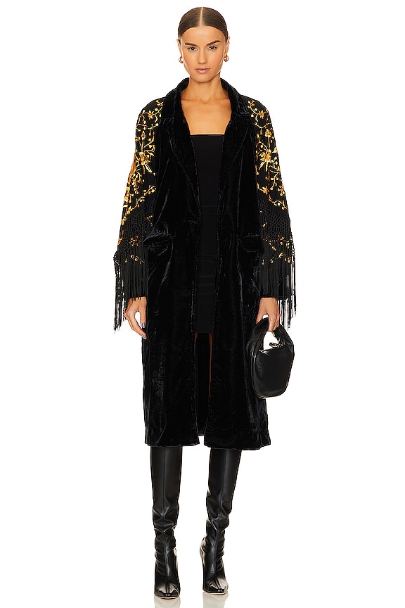 view 2 of 4 MANTEAU LARGE FREE PEOPLE BALI ROSALINA in Black