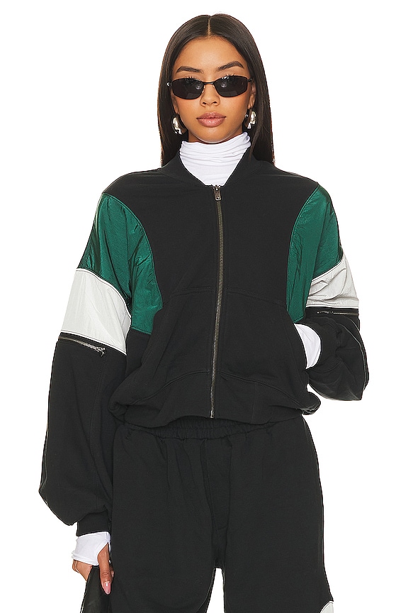 view 2 of 5 X FP Movement Hot Track Varsity Jacket In Black Combo in Black Combo