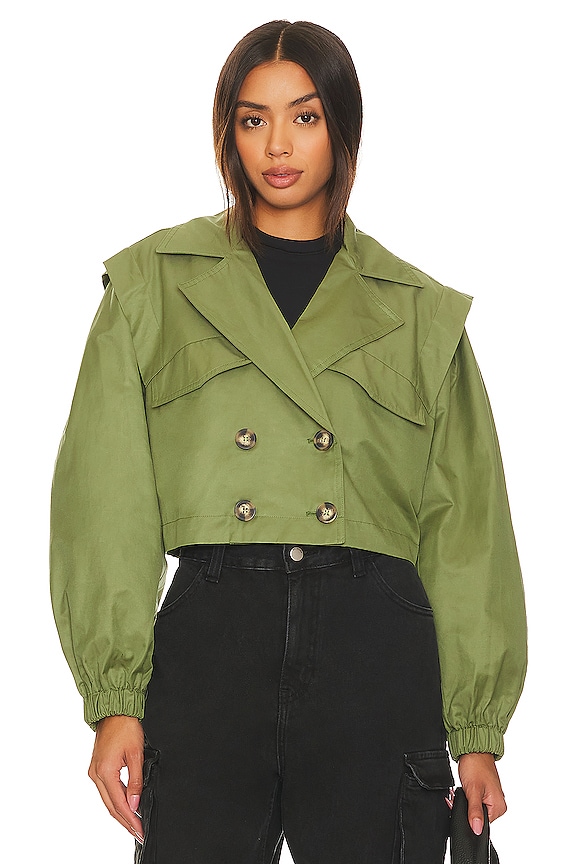 view 2 of 5 BLOUSON FREE PEOPLE LOOKING GLASS in Loden Green
