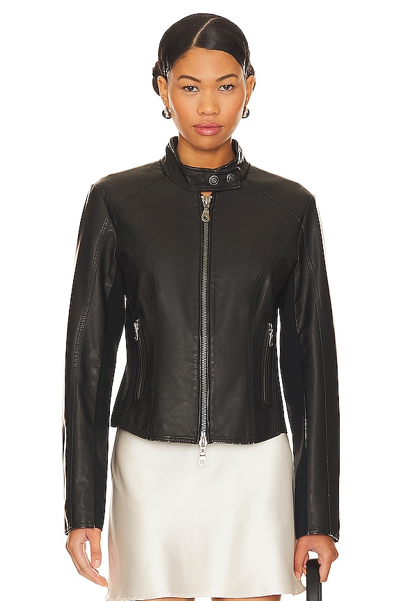 view 2 of 5 x We The Free Max Faux Moto Jacket in Black