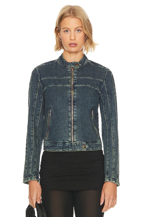view 2 of 5 BLOUSON MOTARD DENIM WE THE FREE FAST LANE in Alchemy