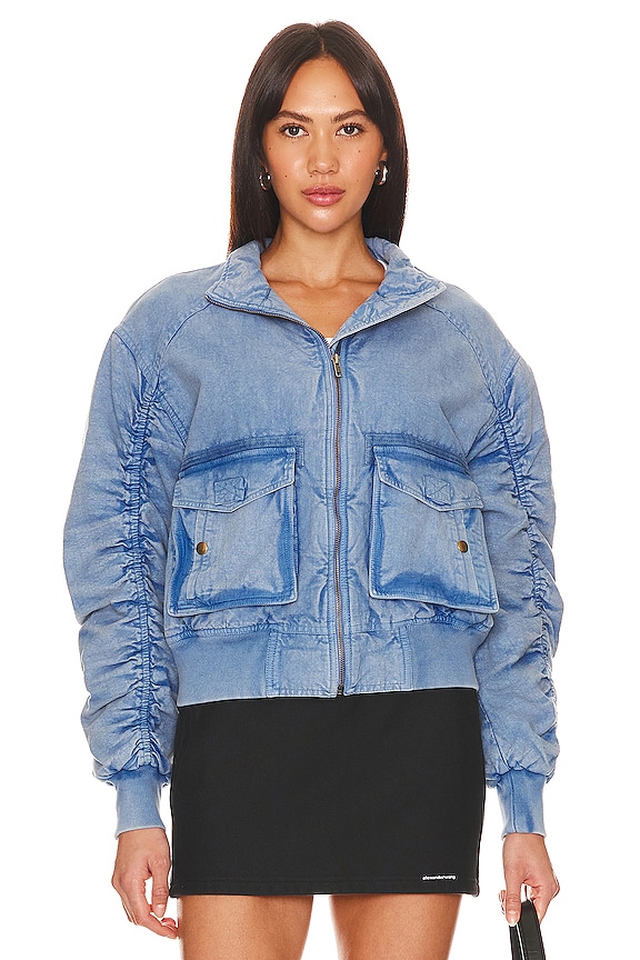 view 2 of 5 FREE PEOPLE FLYING HIGH ボンバー in Denim Grey