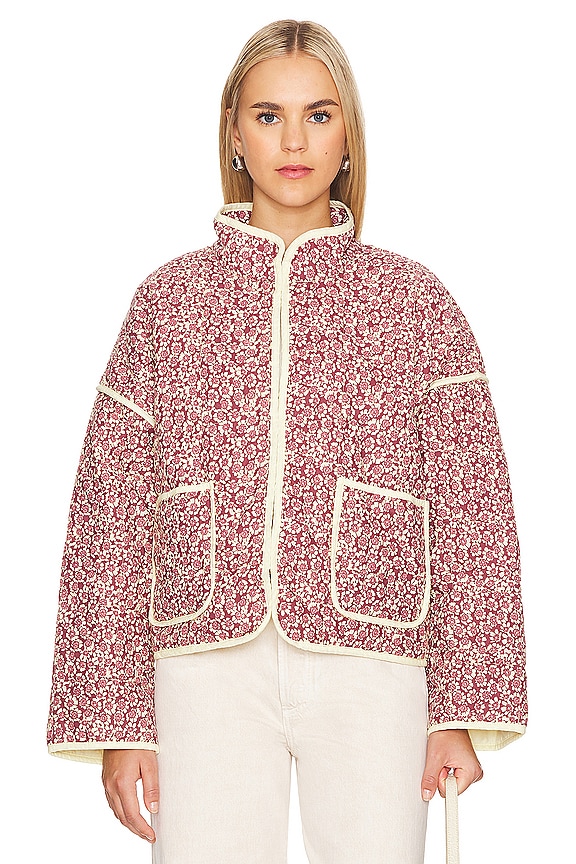 view 2 of 5 FREE PEOPLE CHLOE ジャケット in Maroon Combo