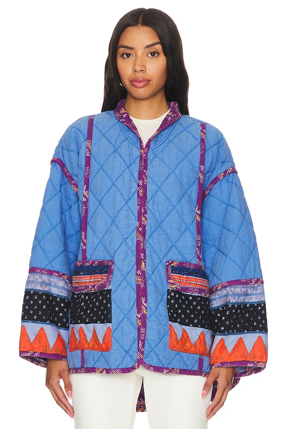 view 2 of 5 BLOUSON FREE PEOPLE WINNIE in Blue Combo