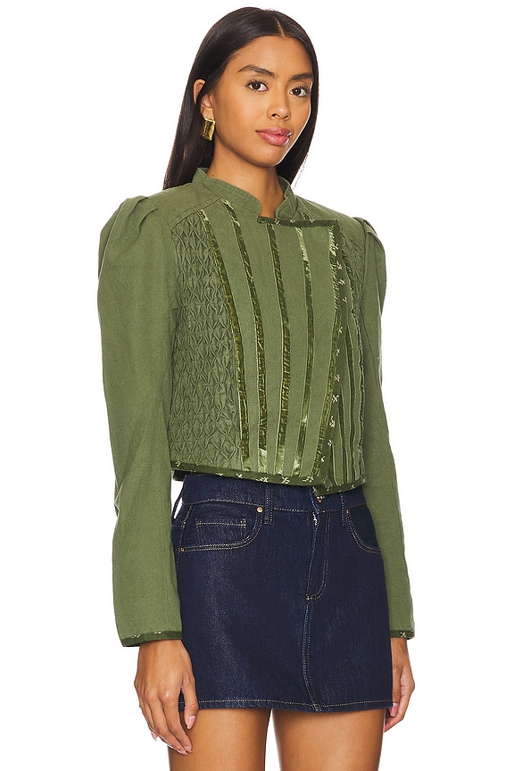 view 2 of 4 FREE PEOPLE BALI SIMONE ジャケット in Dusty Olive Combo