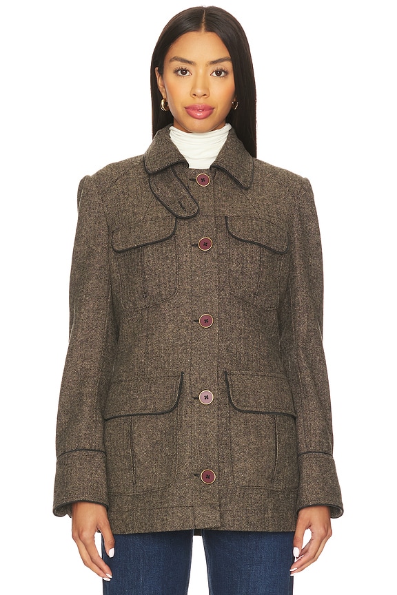 view 2 of 5 CHAQUETA RENAUX OFFICER in Espresso