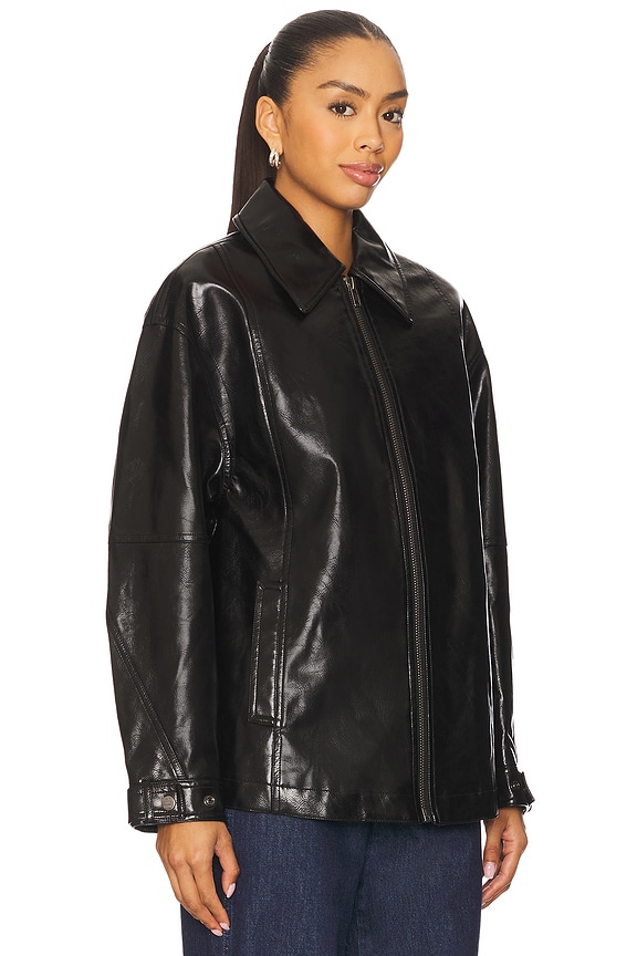 view 2 of 4 x We The Free Sloane Faux Leather Jacket In Black in Black
