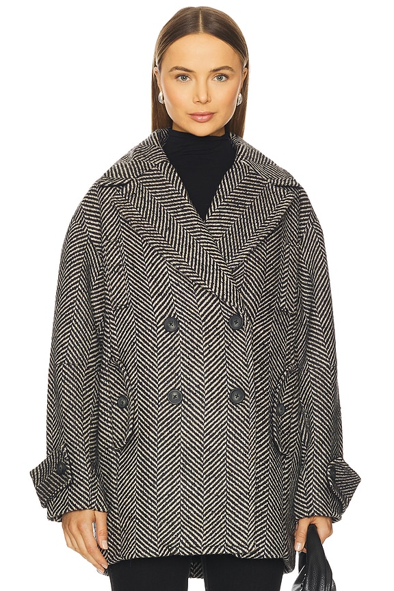 view 2 of 6 Ari Wool Peacoat in Black