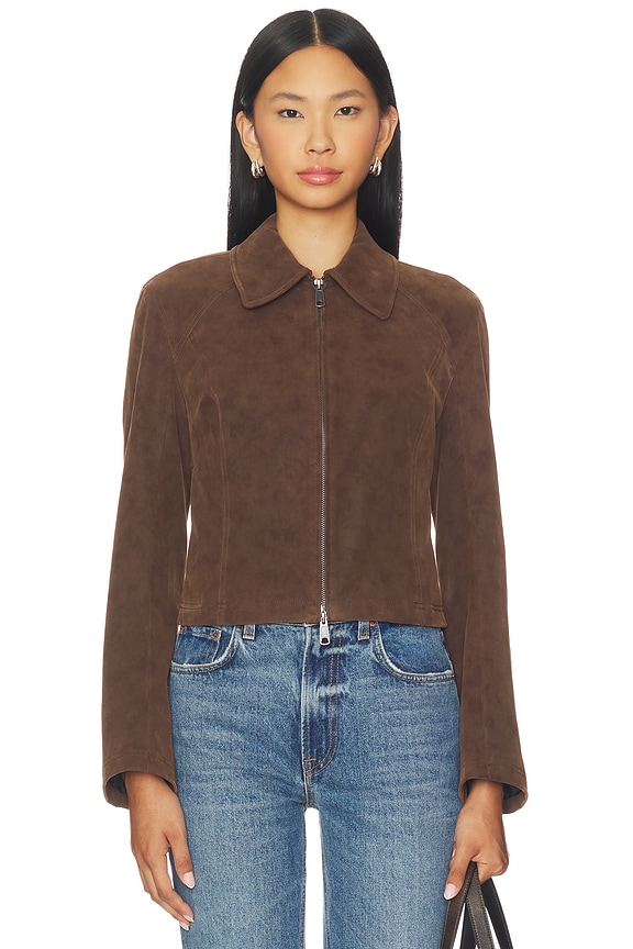 view 2 of 5 x We The Free River Faux Suede Jacket In Double Espresso in Double Espresso