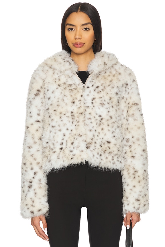 view 2 of 5 Louder Please Hooded Jacket in Snow Leopard