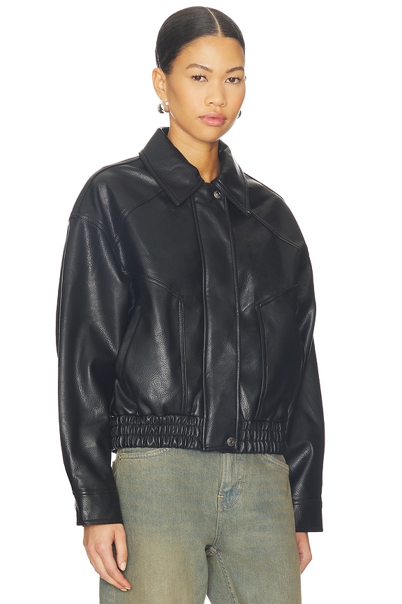 view 2 of 4 x REVOLVE Farley Faux Leather Bomber in Black
