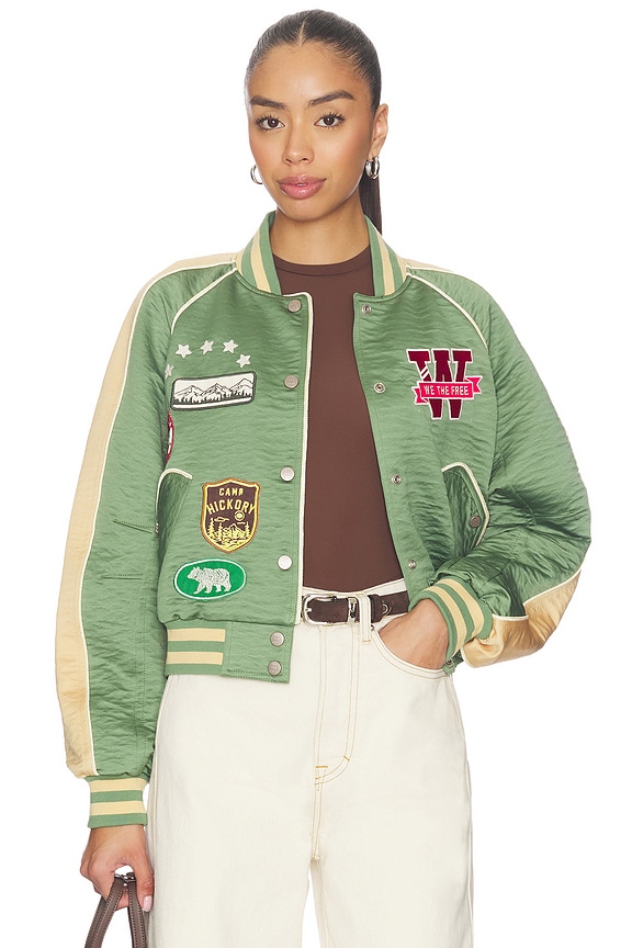 view 1 of 7 BLOUSON WE THE FREE STAR POWER SOUVENIR in Vintage Green Combo