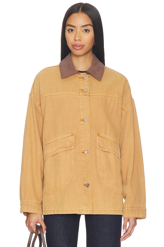 view 2 of 6 x We The Free Lemon Denim Jacket in Meerkat