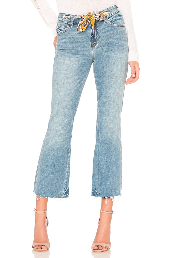 view 1 of 4 Belt Out Crop Bootcut in Blue