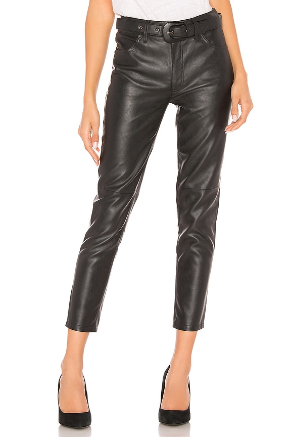 view 1 of 4 PANTALÓN VEGAN LEATHER in Black